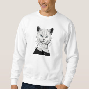 Sudadera Gato místico blanco y negro de Salem