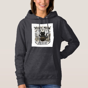 Sudadera Gato Místico Maullido Bruja Mística Herbolario Gat