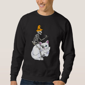 Sudadera Gato montando esqueleto Disfraz de Halloween Perez
