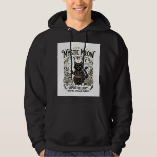 Sudadera Gato Mystic Meow Bruja Botica Mística Gato Vinta