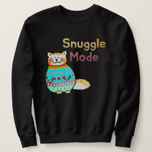 Sudadera Gato Naranja Bonito en Modo Apegado
