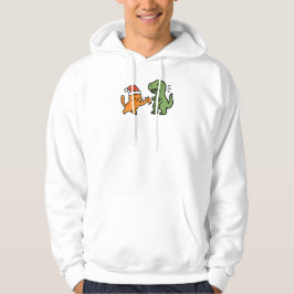 Sudadera Gato Naranja de Navidad y T-rex