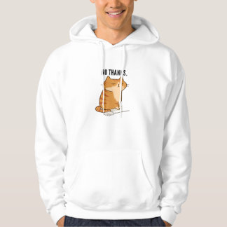 Sudadera Gato Naranja Gruñón Cita Sin Gracias