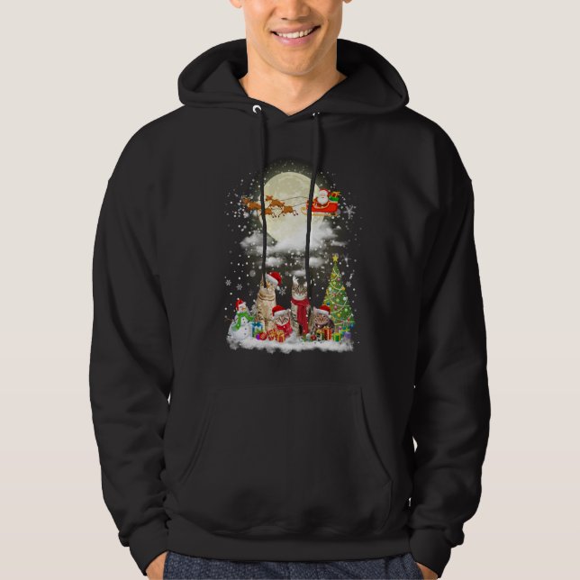 Sudadera Gato navidad en Santa Hat Feliz Navidad Kitty X (Anverso)