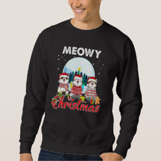 Sudadera Gato Navidad Meowy Catmas Sombrero Santa Xmas Niño