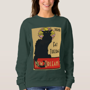 Sudadera Gato negro, añadir texto, lugar, nombre, edición d