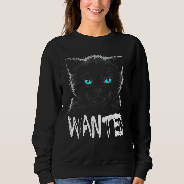Sudadera Gato negro buscado Guay (Anverso)