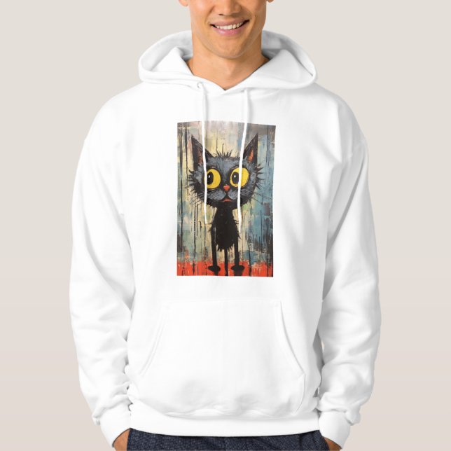 Sudadera Gato negro con ojos amarillos (Anverso)