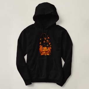Sudadera Gato negro de Halloween adorable calabaza bruja