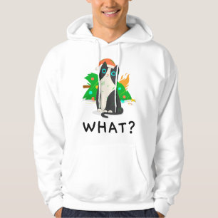Sudadera Gato negro divertido, gato de Navidad Premium