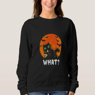 Sudadera Gato negro espeluznante feliz Halloween temporada