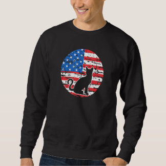 Sudadera Gato Negro Felino Americano Colores Bandera Estado