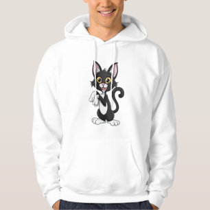 Sudadera Gato negro juguetón con ojos amarillo brillante