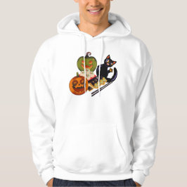Sudadera Gato negro juguetón y temaki sushi de calabaza mar