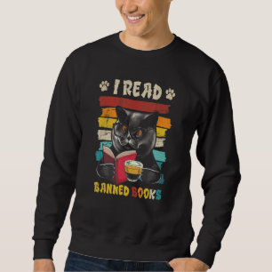 Sudadera Gato Negro Leí Libros Prohibidos Bibliófilos Lectu