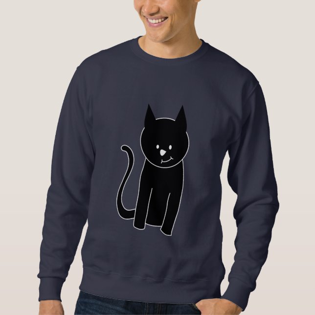 Sudadera Gato negro lindo (Anverso)