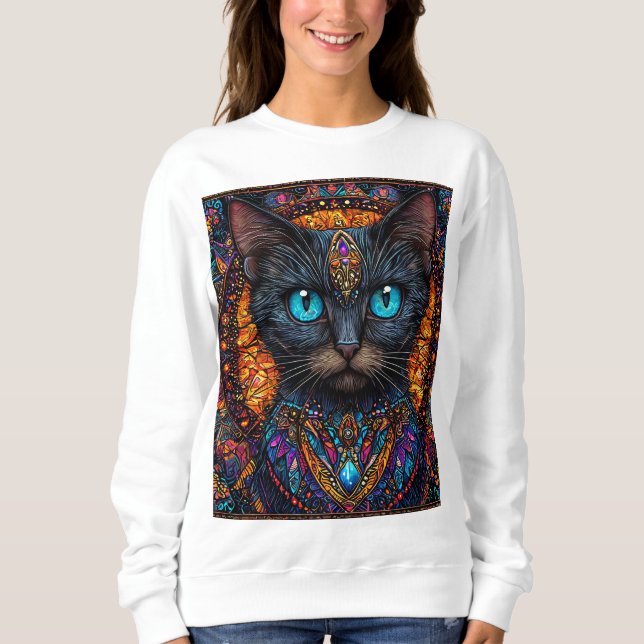 Sudadera Gato negro lindo (Anverso)