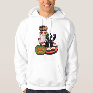Sudadera Gato negro lindo de Halloween sentado en sushi