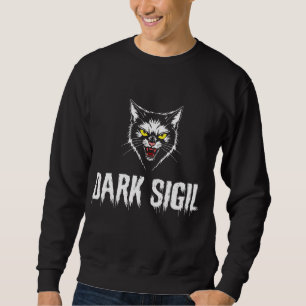Sudadera Gato negro malvado Sigilo Oscuro Arte Metal Gótic