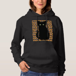 Sudadera Gato negro, patrón de maíz dulce, diversión de Hal