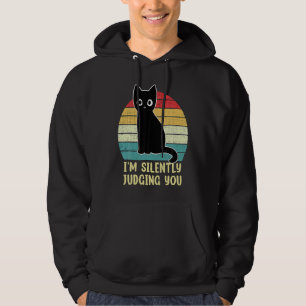 Sudadera Gato negro que estoy juzgando silenciosamente a ti