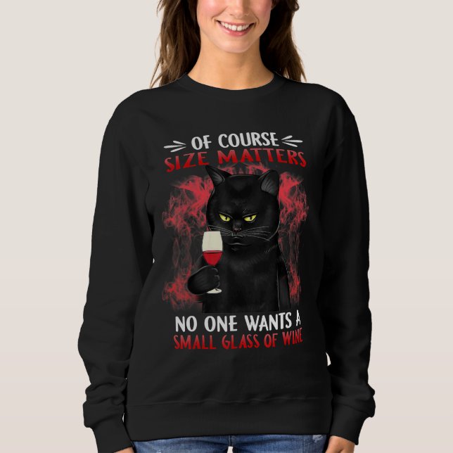Sudadera Gato Negro Vidrio Pequeño (Anverso)