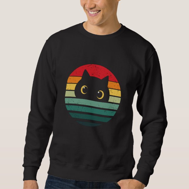 Sudadera Gato negro vintage (Anverso)