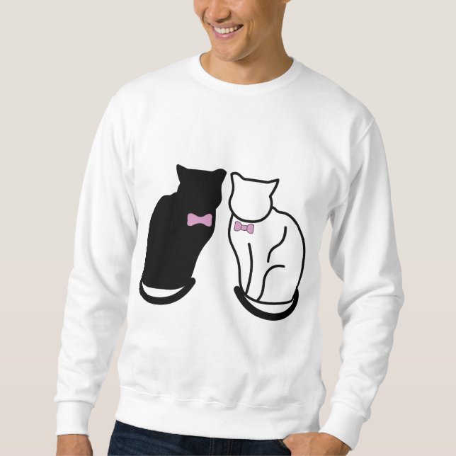 Sudadera Gato negro y blanco (Anverso)