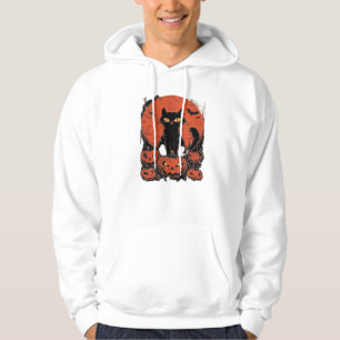 Sudadera Gato Negro y Calabaza � Magia espeluznante de Hall