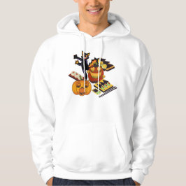 Sudadera Gato negro y sushi de calabaza con ojos de corazón