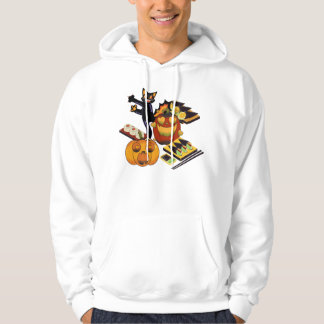 Sudadera Gato negro y sushi de calabaza con ojos de corazón