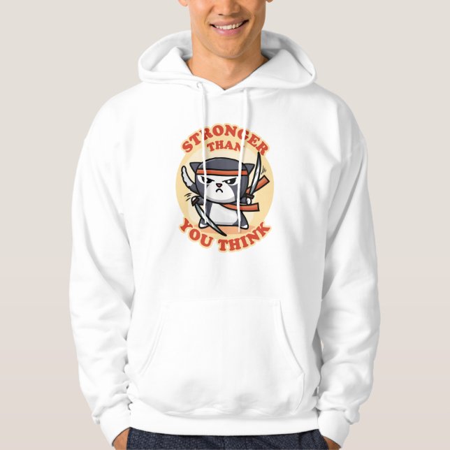 Sudadera Gato Ninja | Más Fuerte De Lo Que Cree. (Anverso)