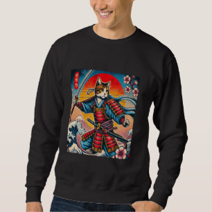 Sudadera Gato Ninja Samurái Japonés Gato Ninja