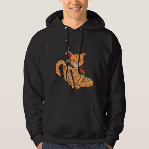 Sudadera Gato Ninja Samurái Japonés Kawaii Diseño Gráfico d
