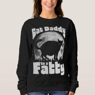Sudadera ¡Gato papá a un gordo! Gracioso Vintage Full Moon