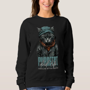 Sudadera Gato Papá Vintage Estilo Ochentas Papá Gato Retro