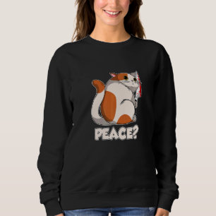 Sudadera Gato Paz Gato Asesino Con Cuchillo  