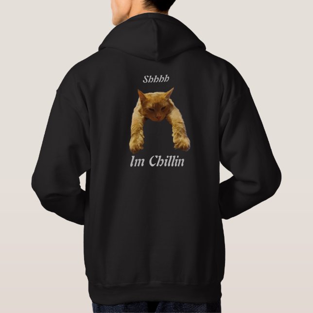 Sudadera Gato perezoso pardo chillin, Hoodie (Reverso)
