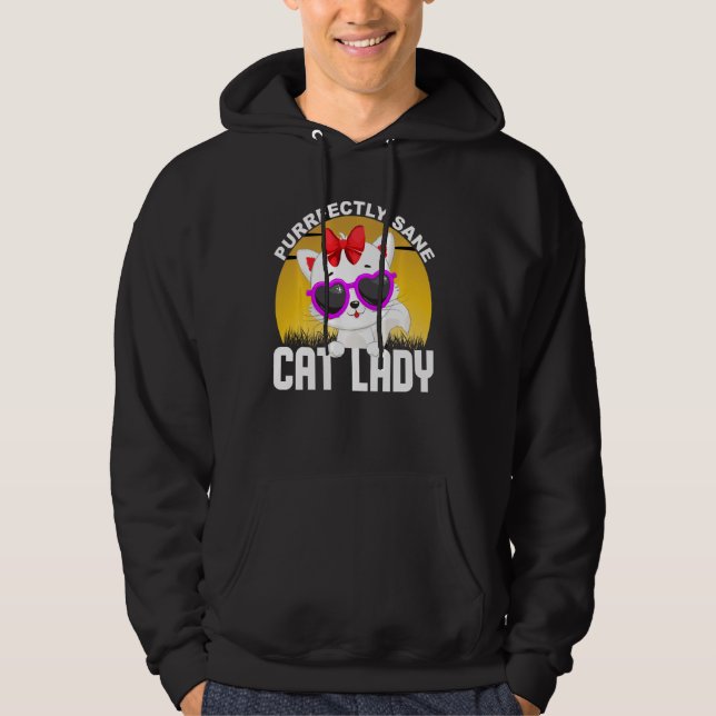 Sudadera Gato Perfectamente Sane Lady Graciosa Crazy Kitten (Anverso)