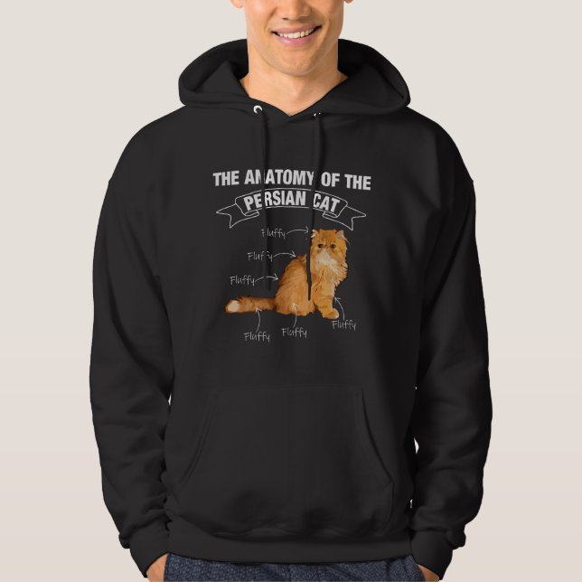 Sudadera gato persa anatomía de gatos persas (Anverso)