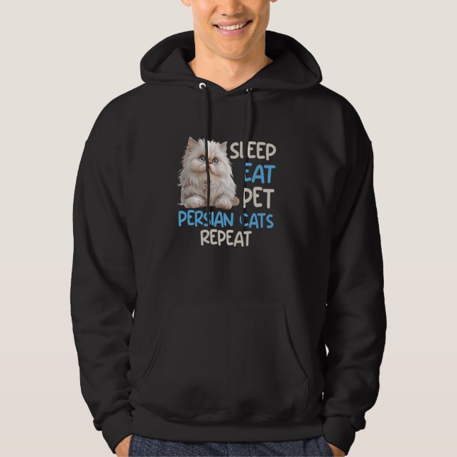 Sudadera Gato persa DORMIDO COME MASCOTA GATOS PERSIANOS RE (Anverso)