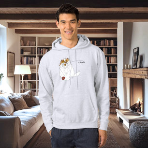 Sudadera Gato Persa Lindo y Esponjoso Divertido Maullido Az