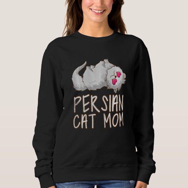 Sudadera Gato persa mamá mamá mamá madre gatos de gatitos p (Anverso)