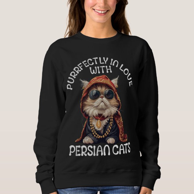 Sudadera Gato persa PURFECTAMENTE ENAMORADO DE GATOS PERSAS (Anverso)