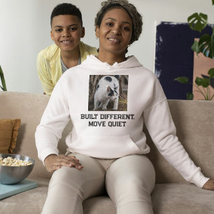 Sudadera Gato personalizado Mamá Ceniza Negro Texto Foto de