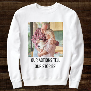Sudadera Gato personalizado Mamá Familia Mascota Foto Blanc