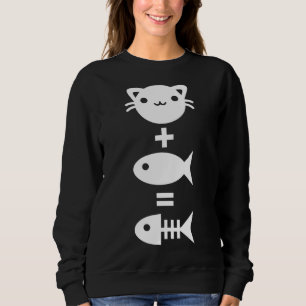 Sudadera Gato + Pescado = Pescado de gato óseo Pescado Kitt