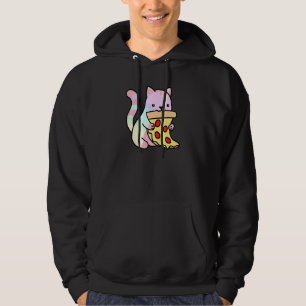 Sudadera Gato Pizza Mujeres Hombres Gato