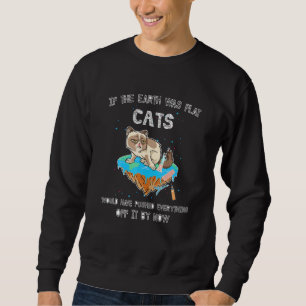 Sudadera Gato Plano Tierra Gato Gatito Universo Ciencia de