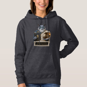 Sudadera Gato Plato Azul Ruso